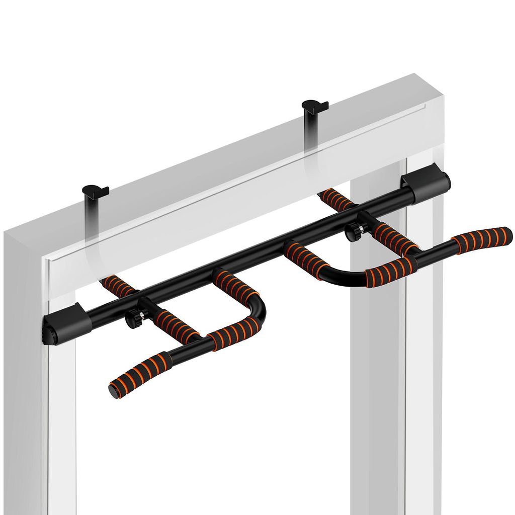 DH FitLife Klimmzugstange Türrahmen ohne Schrauben kein Abrutschen mit Multigriff-Positionen, Reckstange Turnstange Türreck, für Türrahmen 65-92cm