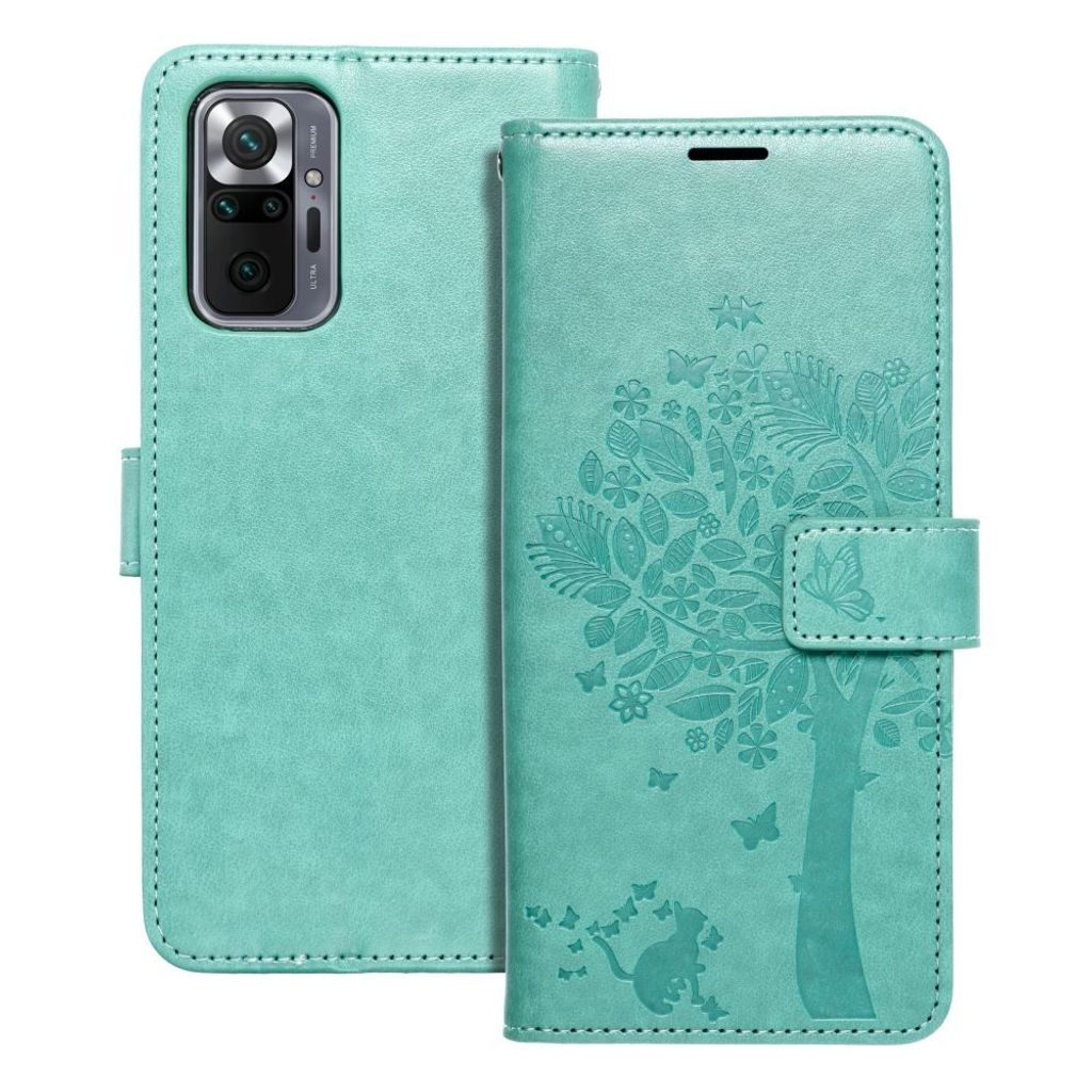 MEZZO Book Case passend für XIAOMI Redmi NOTE 10 Pro Baum grün