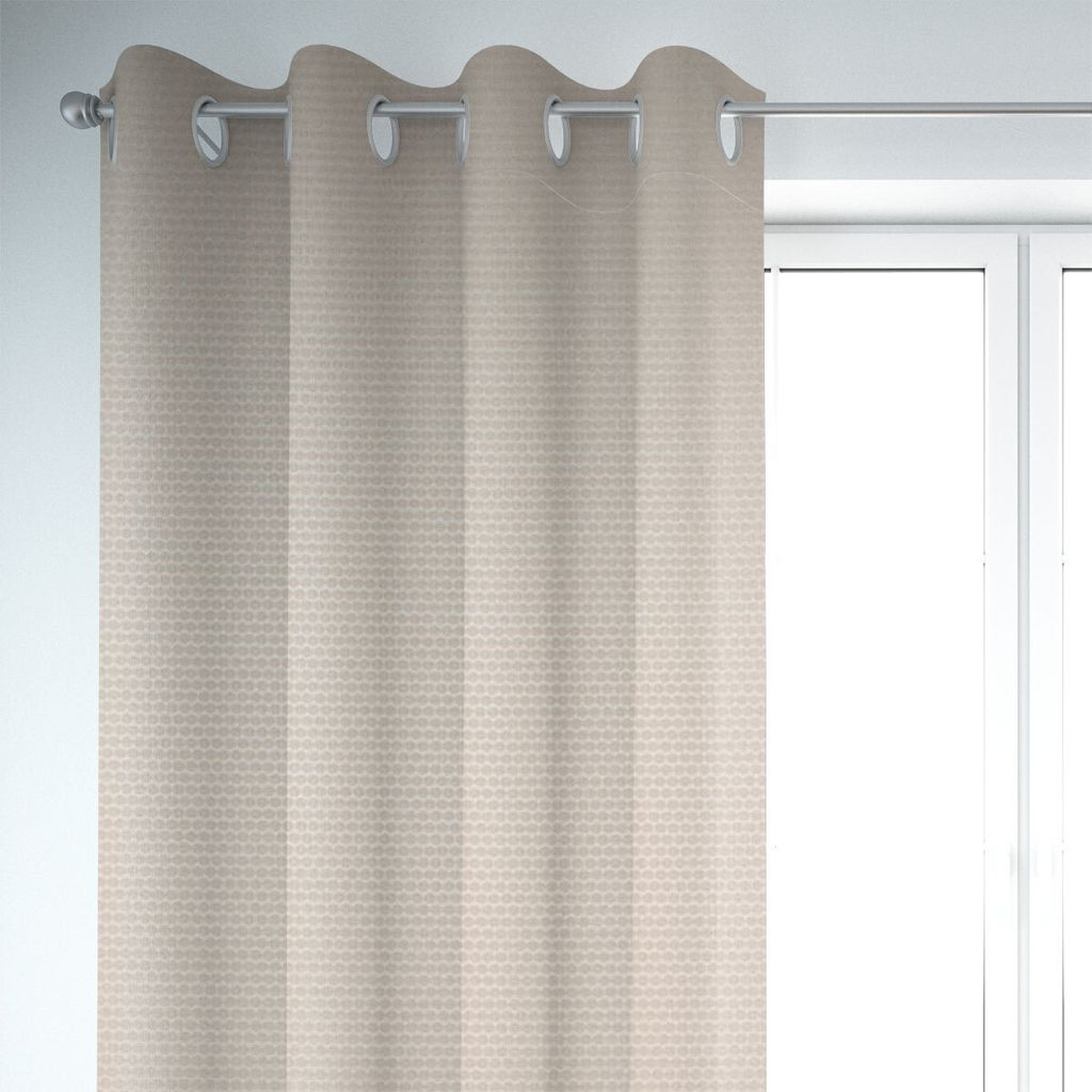SCHÖNER LEBEN. Vorhang Jacquard Punkte beige dunkelbeige 245cm Aufhängung Ösen