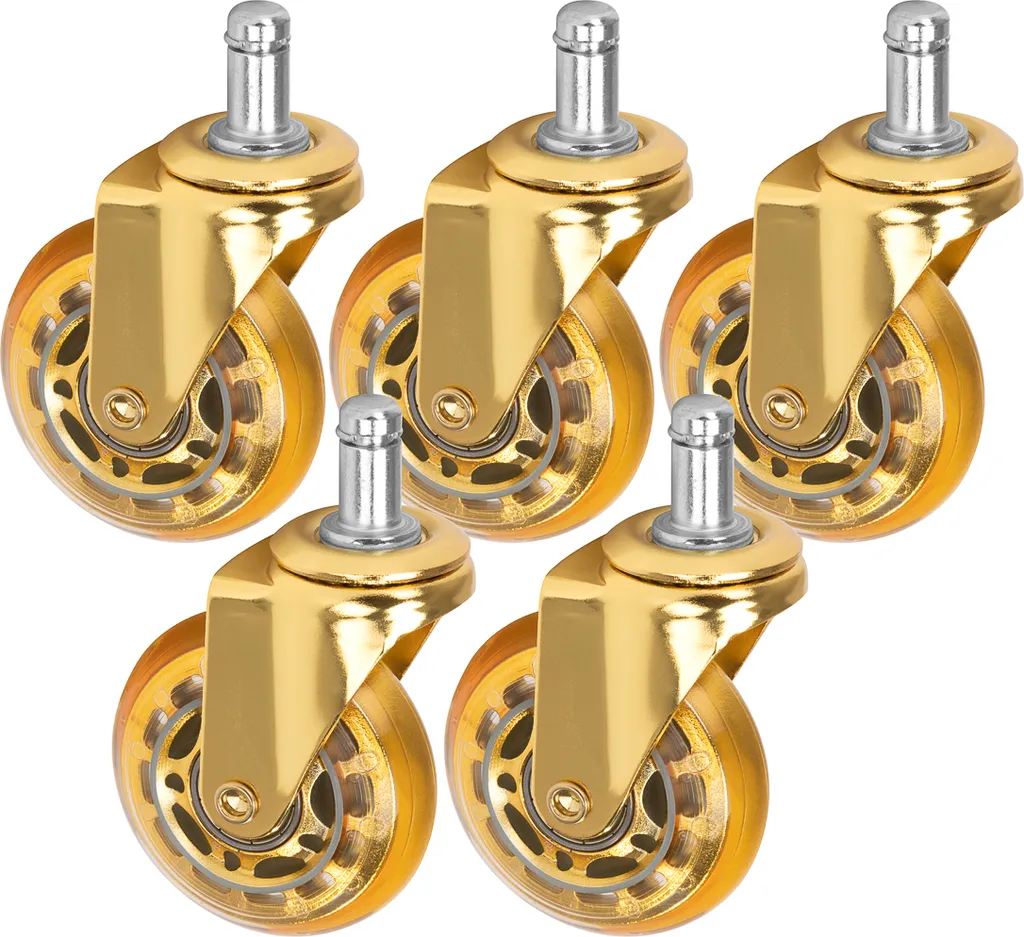 Jeu de 5 roulettes Roll Speed Gold pour tabouret à poussoir luxe