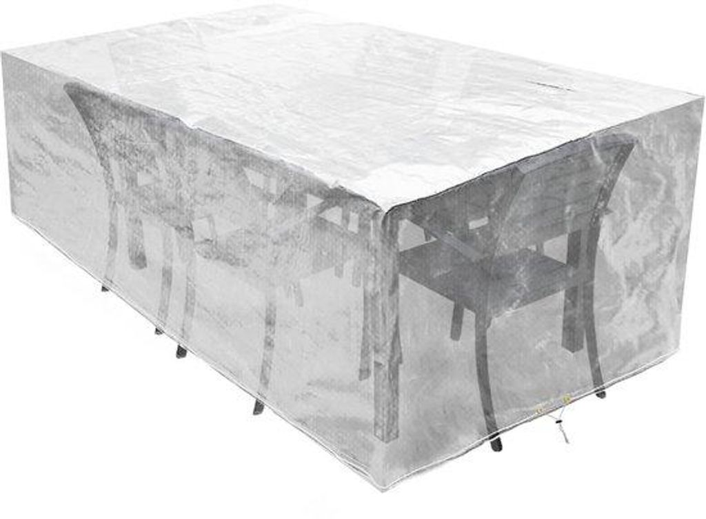 Ibenzoa Schutzhülle für Gartenmöbel, wasserbeständig & UV-beständig, atmungsaktives reißfestes Polyethylen, transparent, 193×136×88 cm, m...