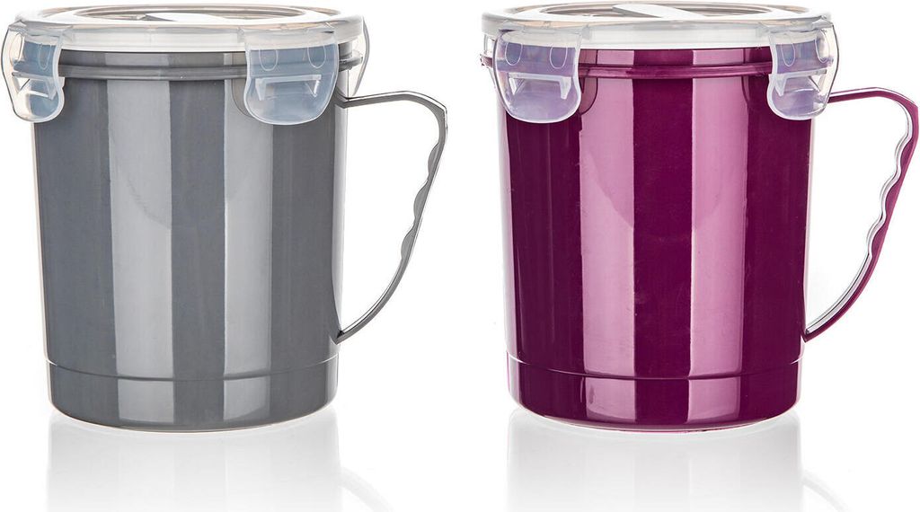 Becher, hermetischer Becher mit Deckel Fast Click 0,7 l Mischung aus Farben