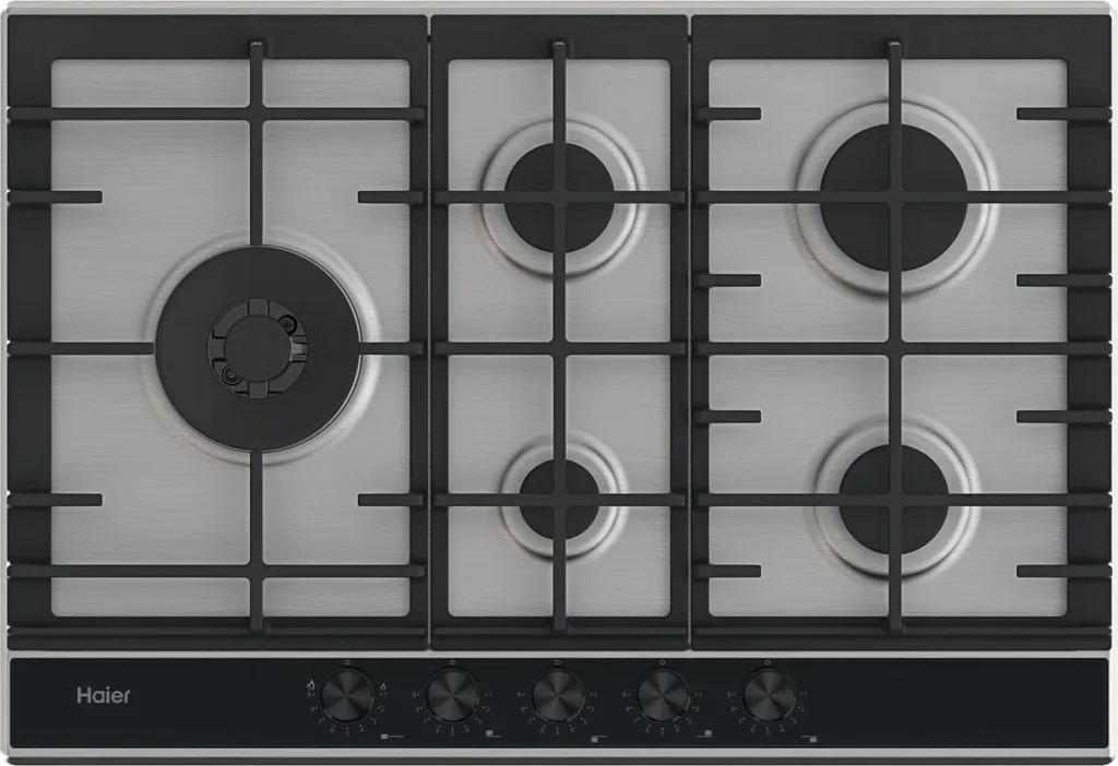 Plaque de Cuisson Gaz Haier 5 Zones I-Move Series 6 Acier Inox 75cm