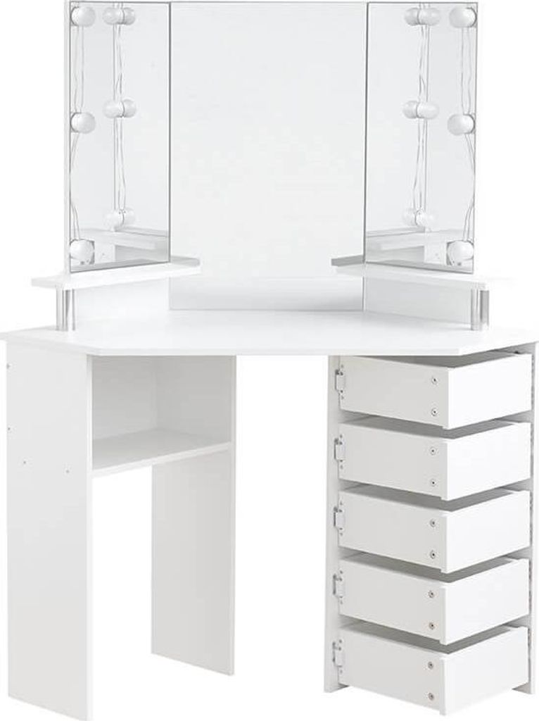 HOME DELUXE - Schminktisch CANDICE - Farbe: Weiß - 142 x Produktbild 