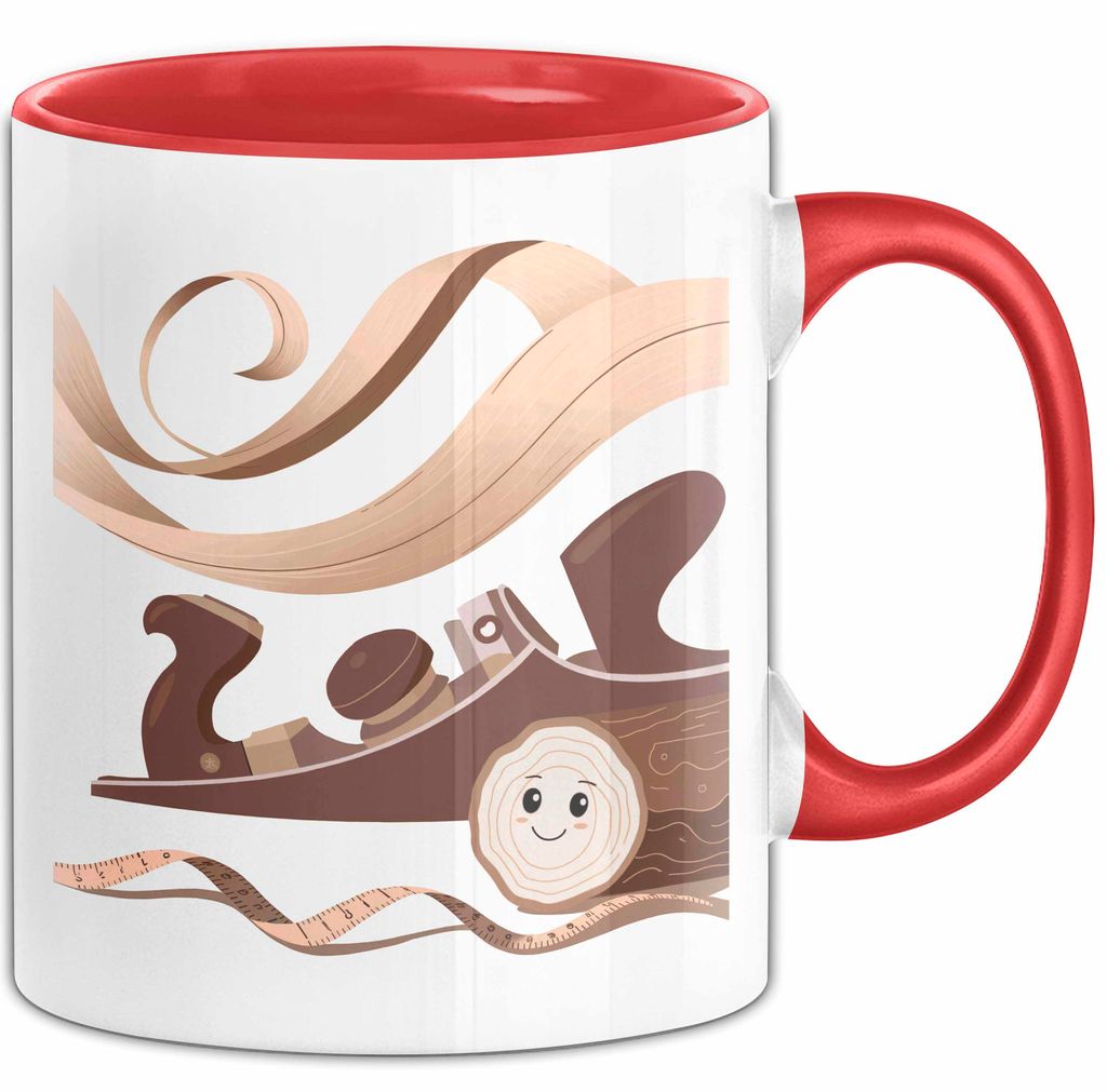 Holzarbeiter Tasse Geschenk Lustige Geschenkidee Spruch Für Holzhandwerk Fans (Rot)