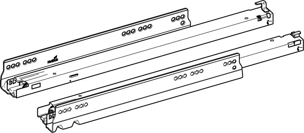 Hettich Actro Schubladenauszug 19mm - Soft-Close Mit Push-to-Open