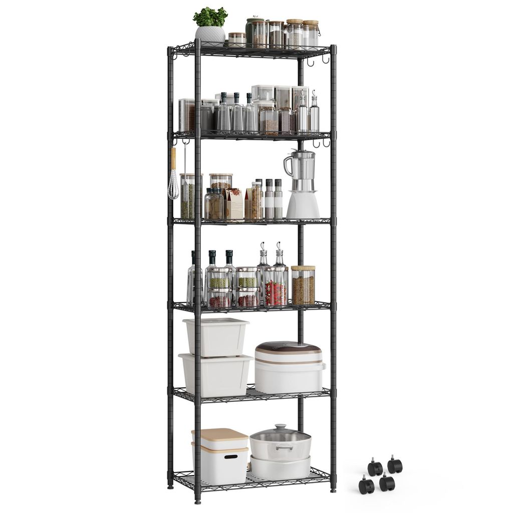 Mondeer Regal Aufbewahrungsregal 6-Stufiges, 160cm, mit Produktbild 