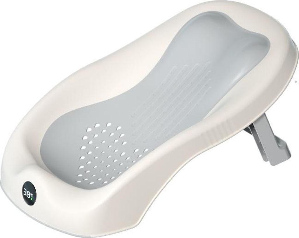 Ergonomische Badewannenstütze für Babys, Mit Temperaturanzeige & verstellbarer Rückenlehne, Sicheres Baden für Neugeborene
