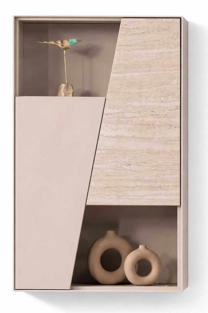 Regal Stil modern Farbe beige neu Esszimmer Holz quadratisch einzigartig