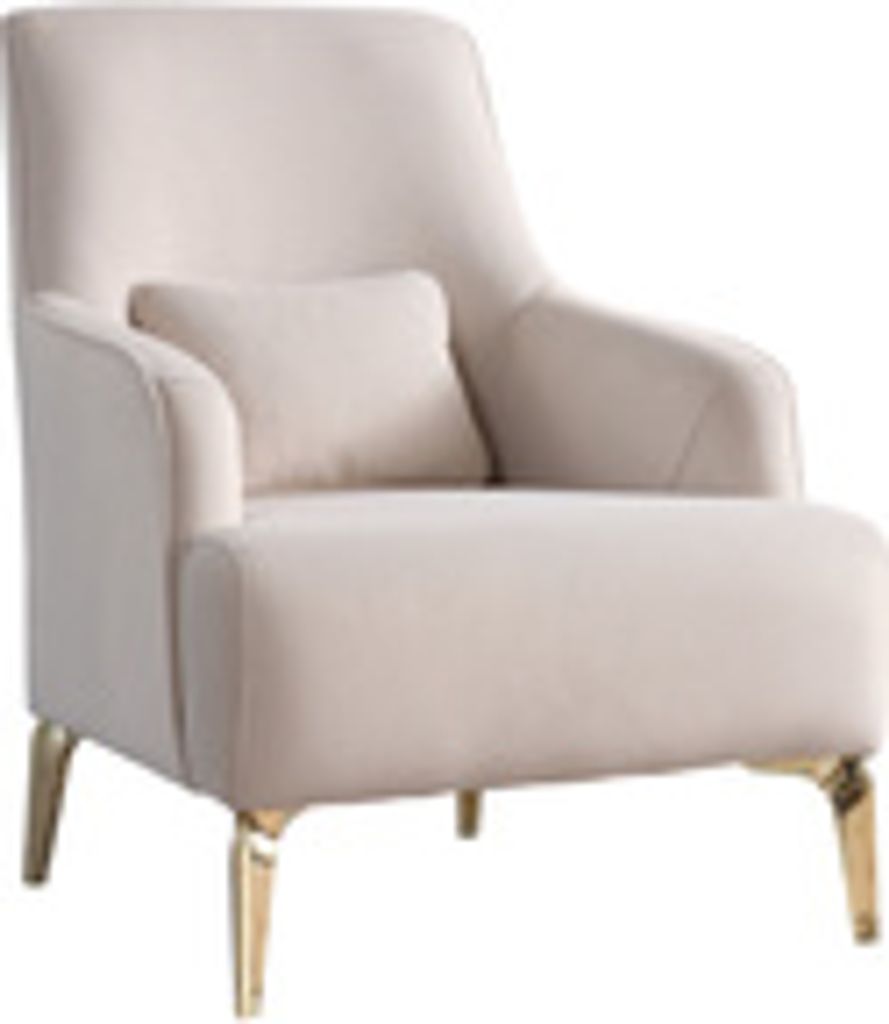 Villa Möbel Sessel Majesty Farbe: Beige Ideal für Wohnzimmer, Lounge oder stilvolle Wartebereiche
