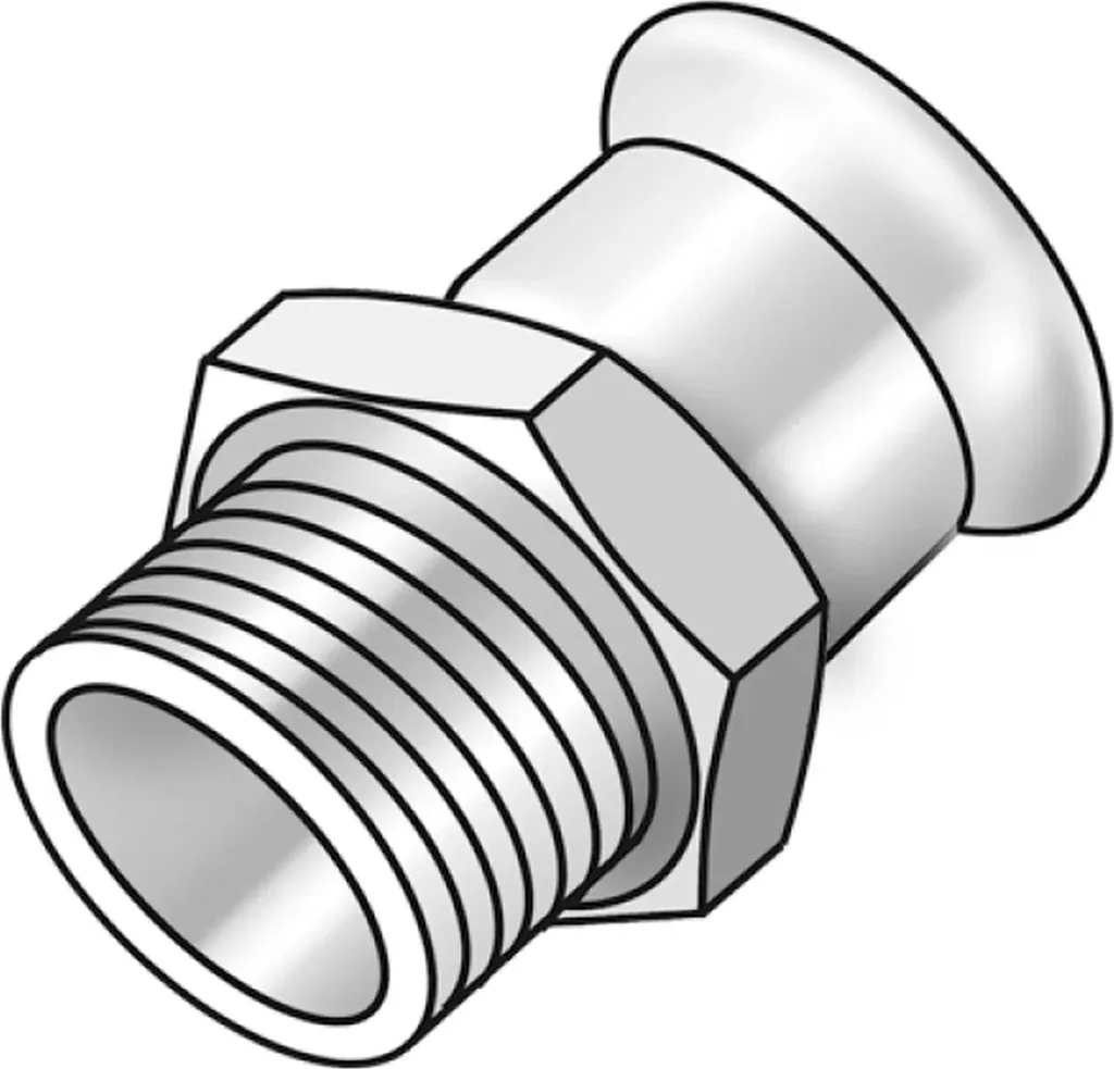 Raccordo Press Inox KE Kelit NP450 STEELFIX 28x3/4" AG | 1 Pezzo