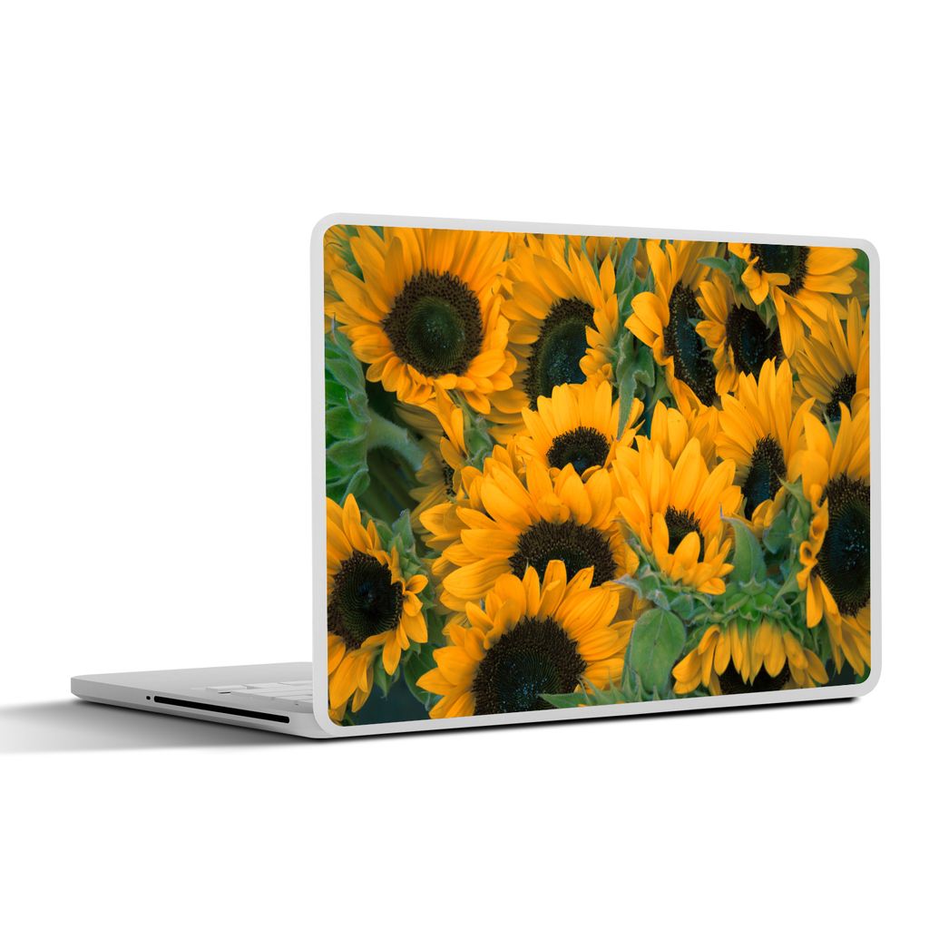 MuchoWow Laptop Aufkleber Sticker Cover Blumen - Sonnenblume - Makro 32.5x23.5 cm - Sticker für Laptop - Selbstklebend