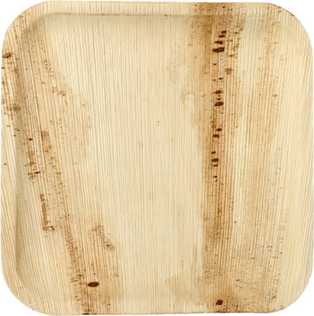 Papstar Palmblatt Teller eckig "pure" 25,5 x 25,5 cm, 25 Produktbild 