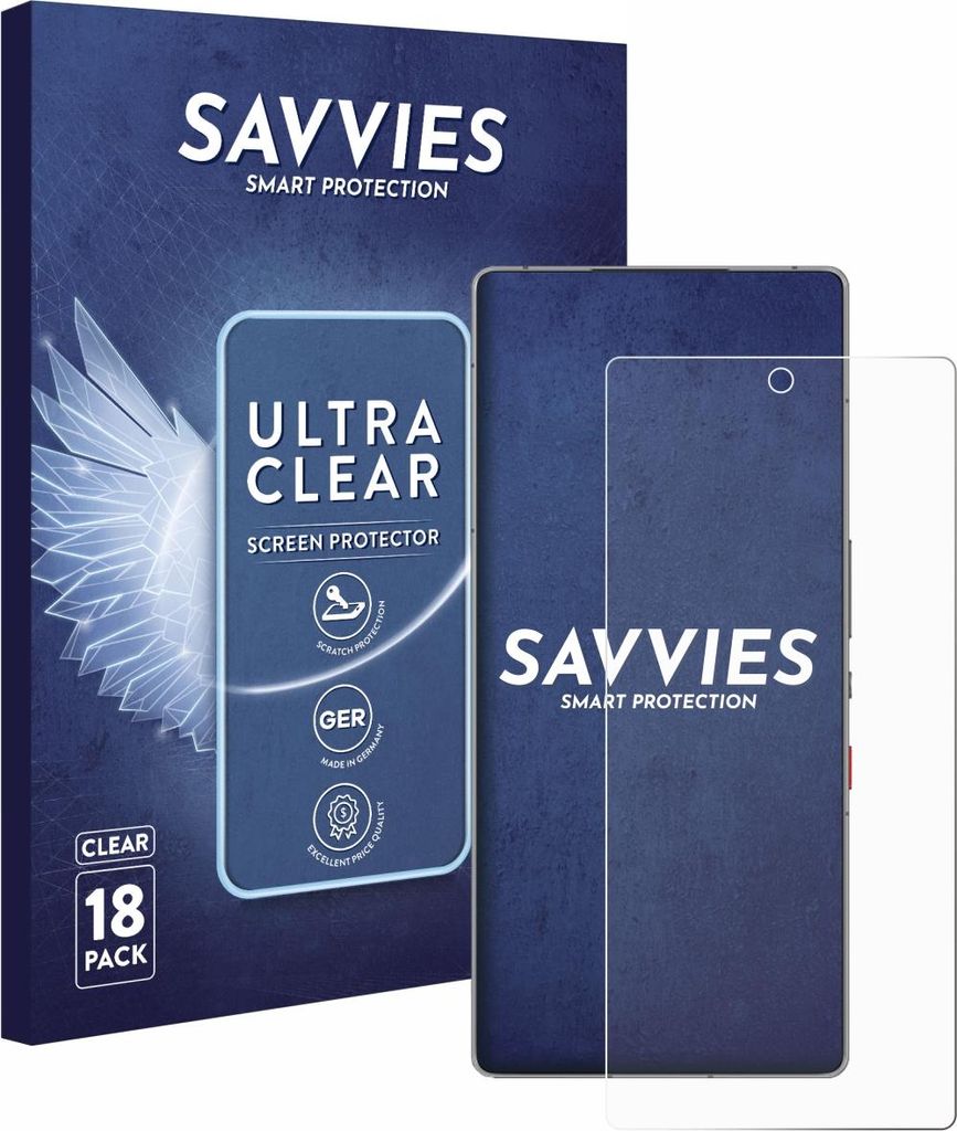 18x Für ZTE Nubia Red Magic 11 Pro Schutzfolie Savvies Displayschutz Display Schutz Folie Klar Transparent