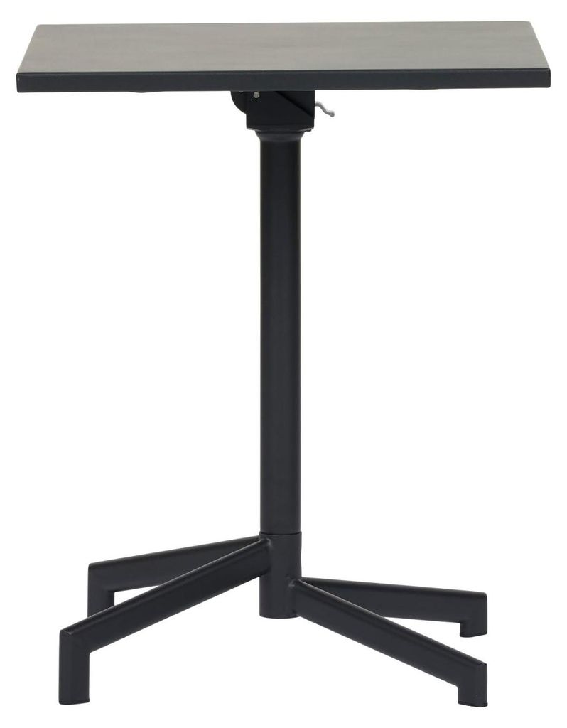 Adam table de café de jardin 60x60 cm pliante noire. Image du produit 