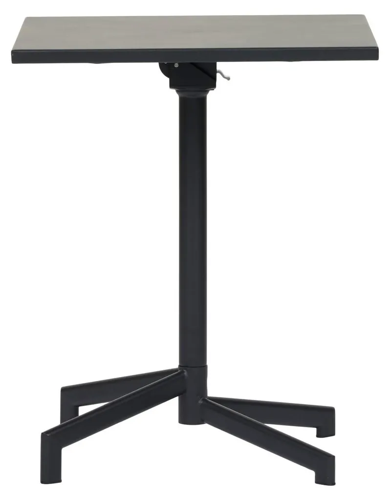 Table bistrot pliante noire 60x60 Adam pour terrasse et petit balcon