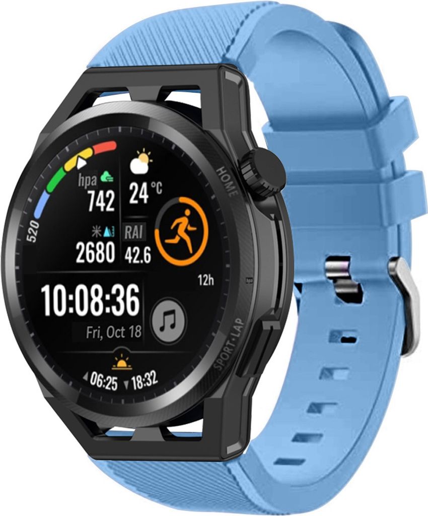 Strap-it Huawei Watch GT Runner Silikonarmband (SandBlau)