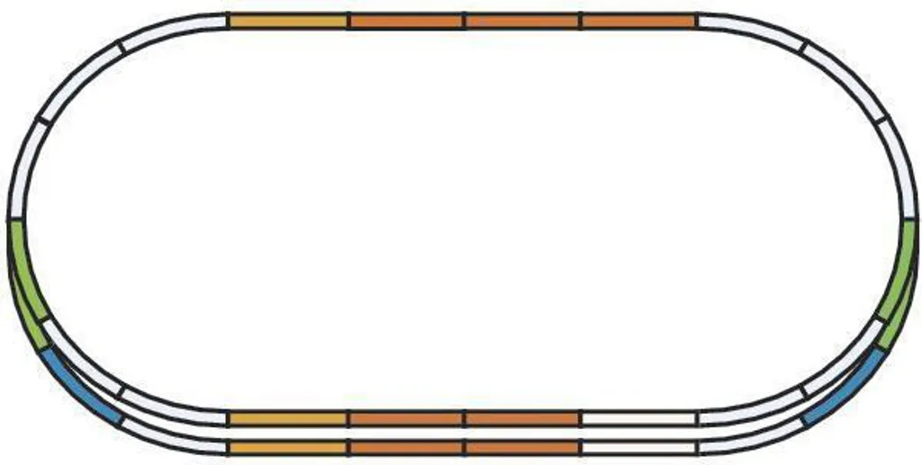 Set E Piko 55340 Voie Parallèle A-Gleis en Maillechort Haute Qualité