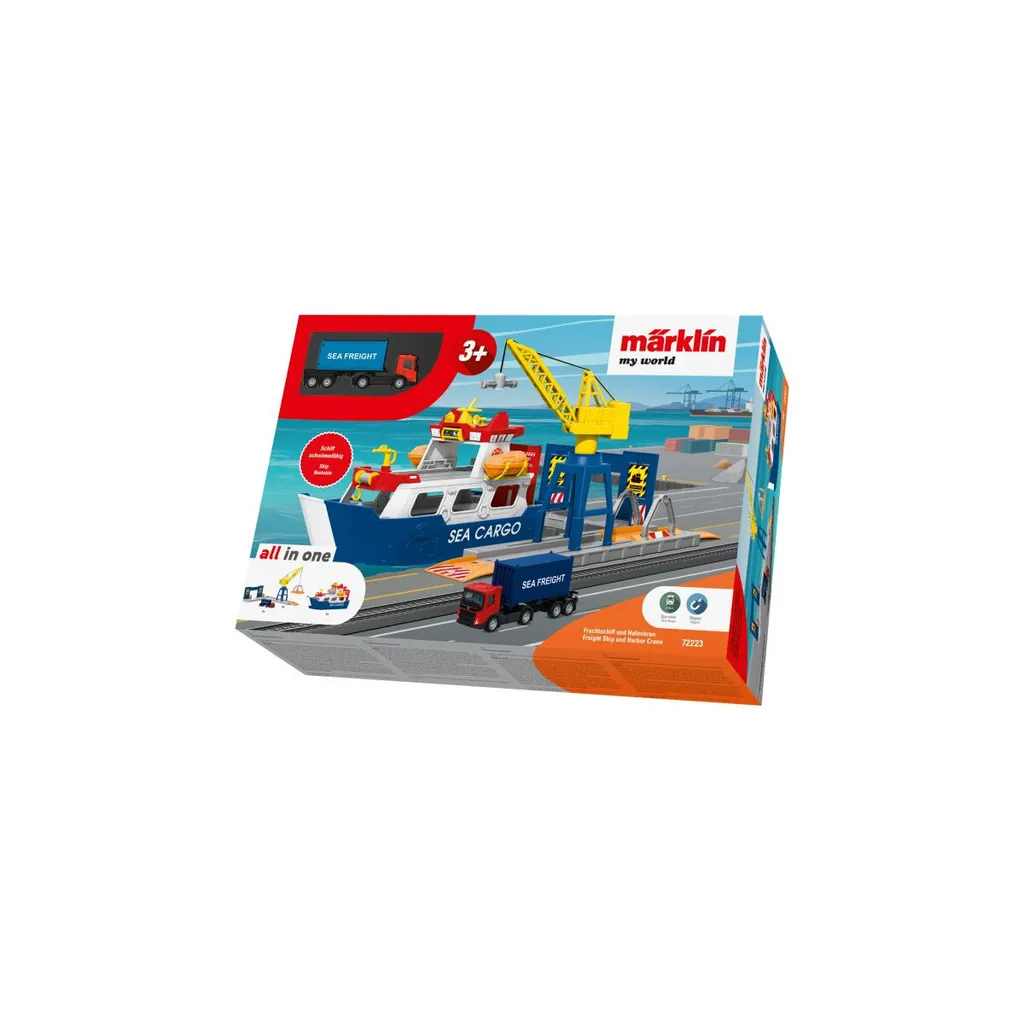 Jouet Bateau de fret et grue portuaire Märklin 72223 H0 My World 1:87