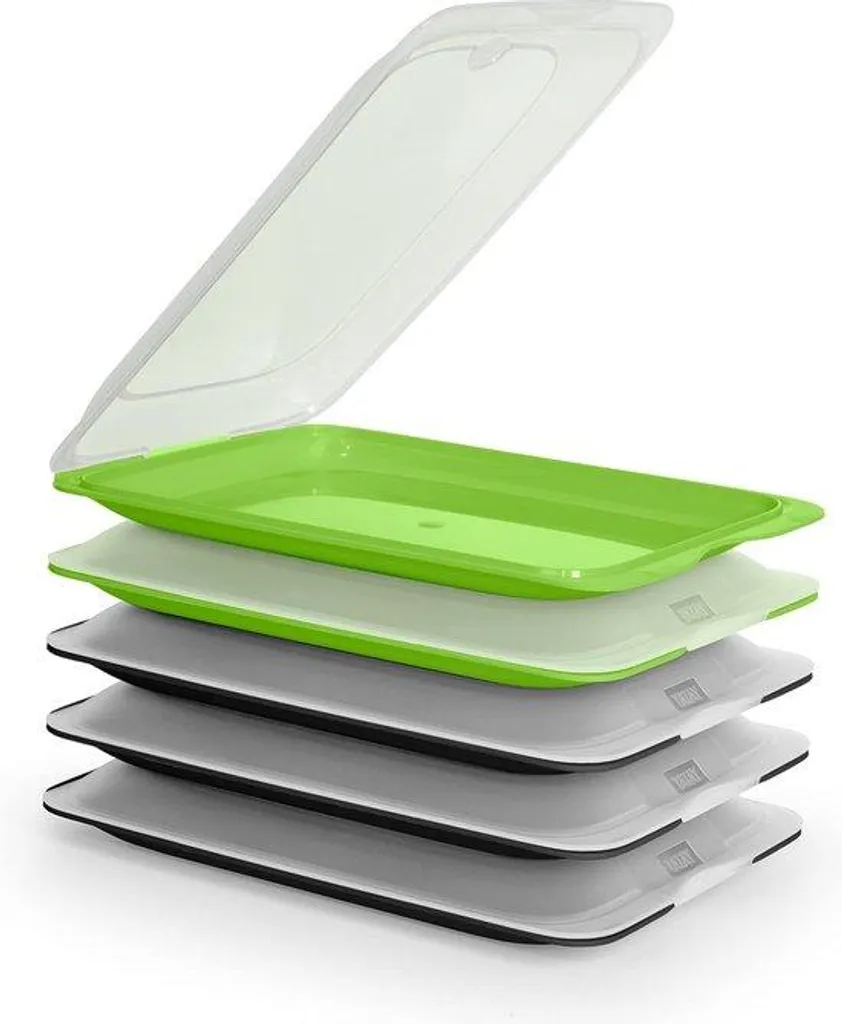 Finissez-en avec le désordre : Bacs à viande 5 pièces noir vert hygiénique