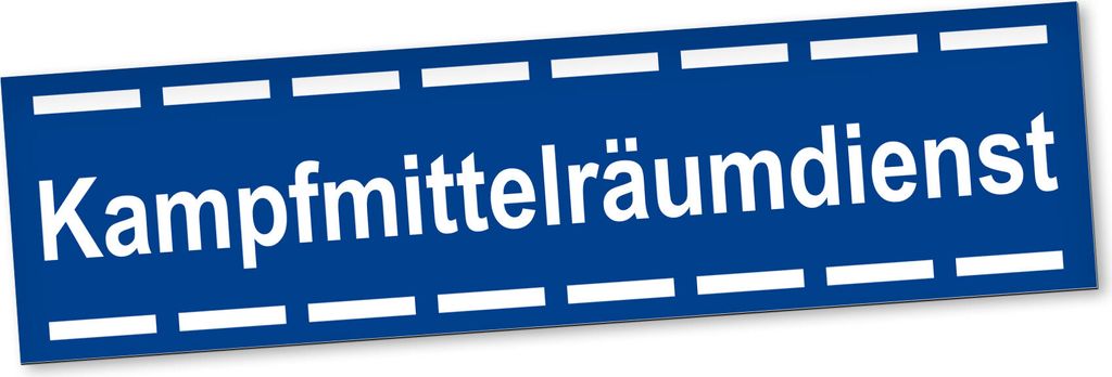 PantherPixel Kampfmittelräumdienst Magnetschild Auto Beseitigung Magnetfolie Geschenkidee 20 x 5 cm REFLEKTIEREND