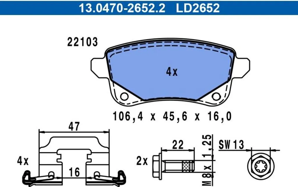 Jeu de patins de frein en céramique pour Renault Grand Scenic III 09-16