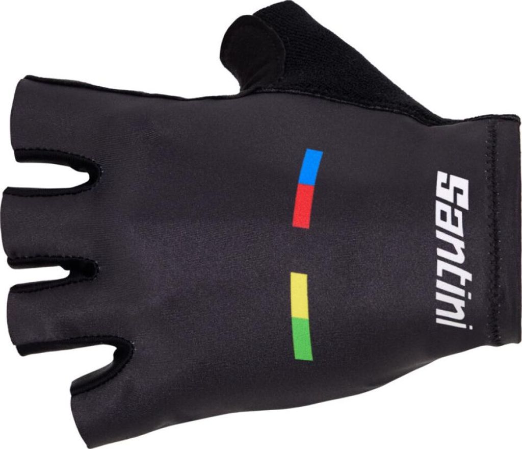 SANTINI Fingerlose Fahrradhandschuhe - UCI WORLD CHAMPION - Schwarz XL