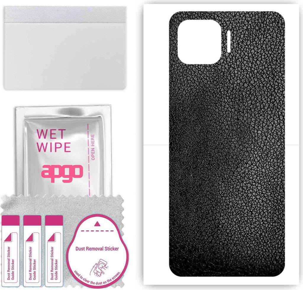 apgo Rückseite Schutzfolie, Skin, kompatibel mit Oppo Reno4 SE, Hinten Displayschutzfolie aus Vinylfolie, kratzfest, einfache Montage - Schwarzes ...