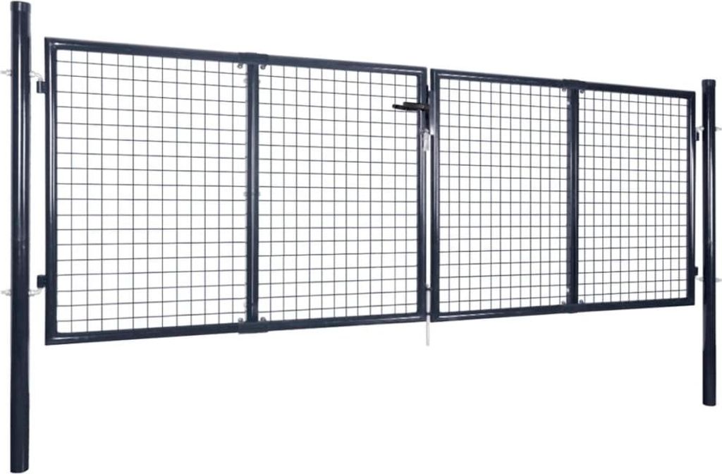 Cancello da giardino in rete Acciaio zincato 289 x 100 cm Immagine del prodotto 