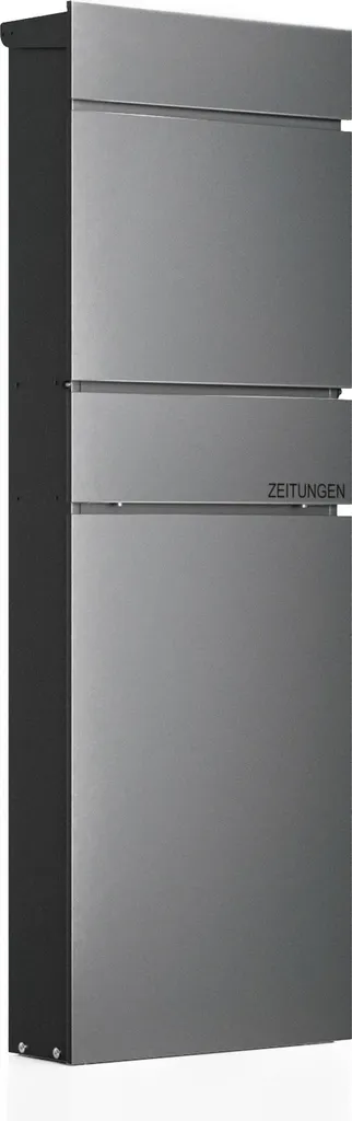 Wiltec Boîte aux Lettres et Colis avec Porte-Journeaux Anthracite 115cm