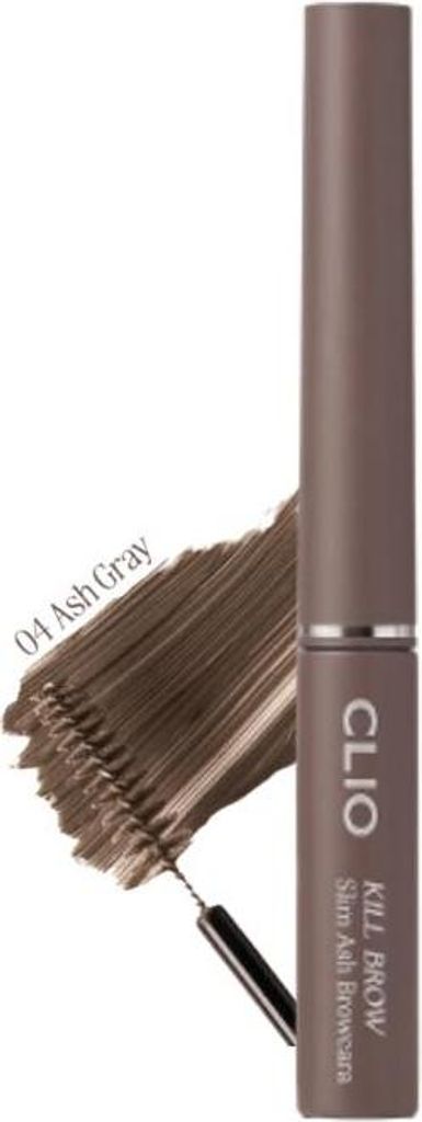 CLIO Kill Brow Slim Ash Browcara #04 Ash Gray 3g – kühle aschfarbene Augenbrauen-Mascara