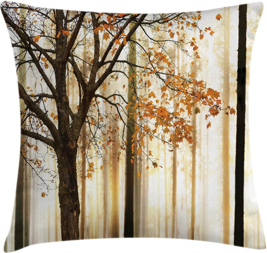 ABAKUHAUS Herbst Kissenbezug, Baum in der Zusammenfassung Woods, für den Innen oder Außen Bereich geeignet mit Reißverschluß Waschbarer Stoff, ...