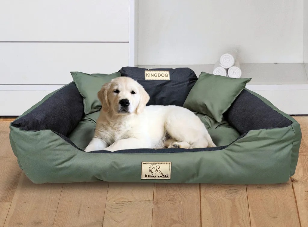 Letto KINGDOG Impermeabile Verde 130x105 cm - Ultra Resistente XXL - 5