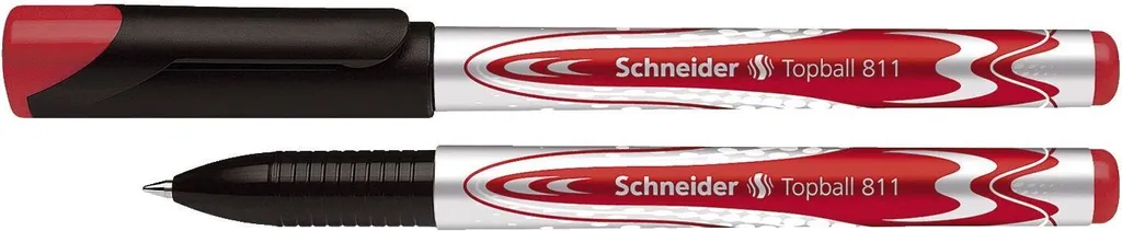 Schneider Topball 811 SN8112 Roller à encre rouge 0,5 mm - Lot de 10
