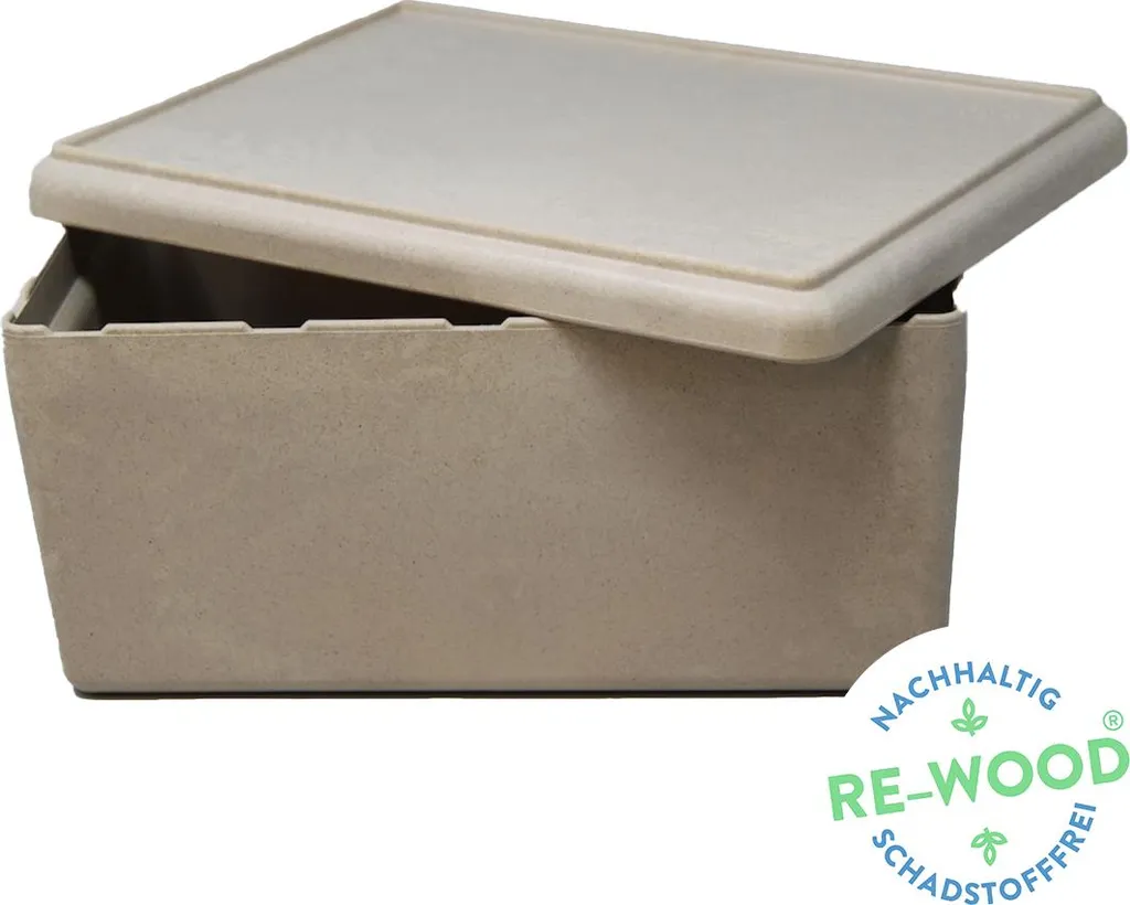 Wissner RE-Wood® Scatola Grande Naturale: Contenitore Ecologico 4L