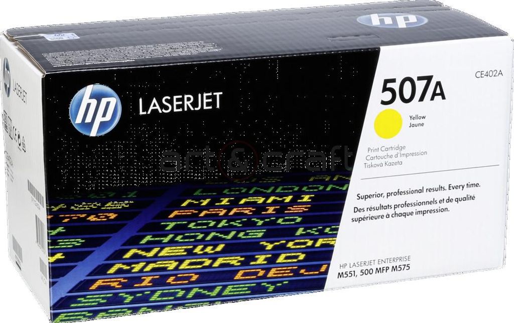 HP Toner CE 402 A yellow No 507 A Productafbeelding 