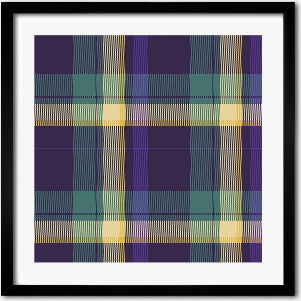 Bild - 50 cm x 50 cm - MDF - Rahmen, Wandkunst - Gitter Textur