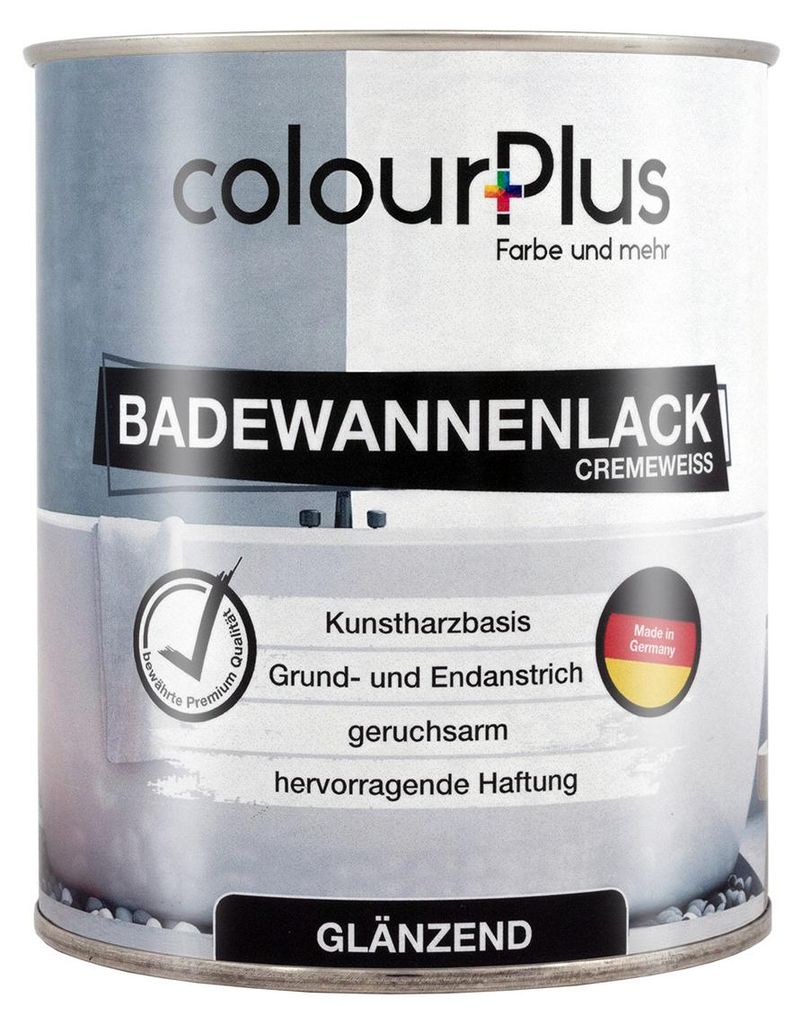 colourPlus Badewannenlack 750 ml, Cremeweiß glänzend – Produktbild 