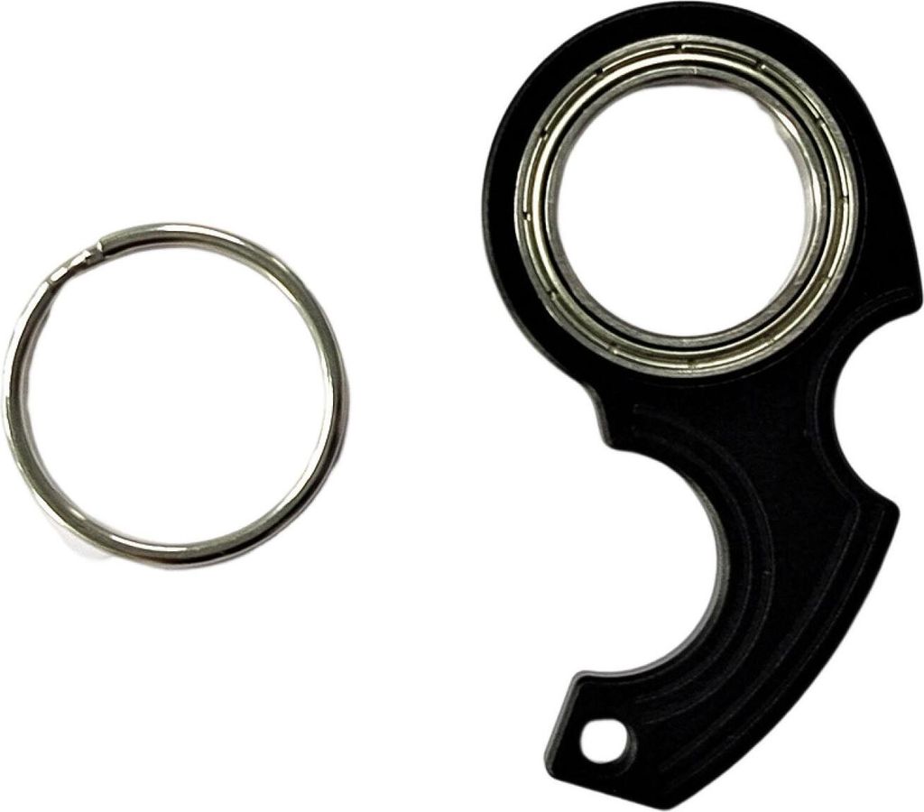 Tragbarer Schlüsselanhänger Fidget Spinner, robuster Metall-Stressabbau-Schlüsselring im Taschenformat, für Kinder und Erwachsene, Zeigefinger-...