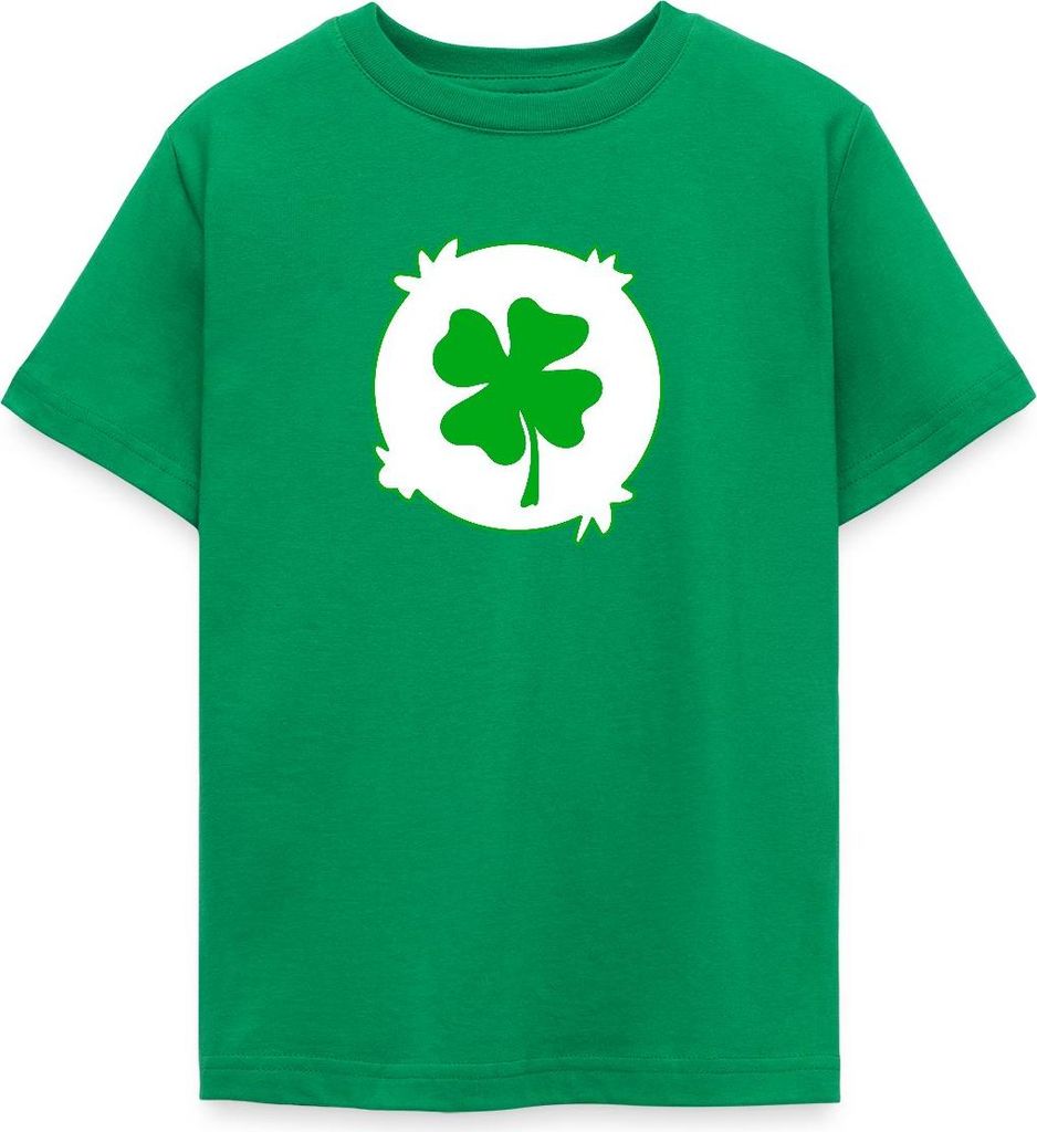 Spreadshirt Bärchi Glücksbär Glück Grün Karneval Teenager T-Shirt, 152/164 (12-14 Jahre), Kelly Green