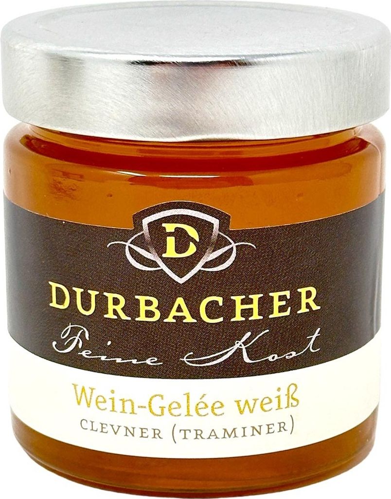 Durbacher Clevner Wein-Gelee (weiß) 225g – Feine Delikatesse aus regionalem Weißwein