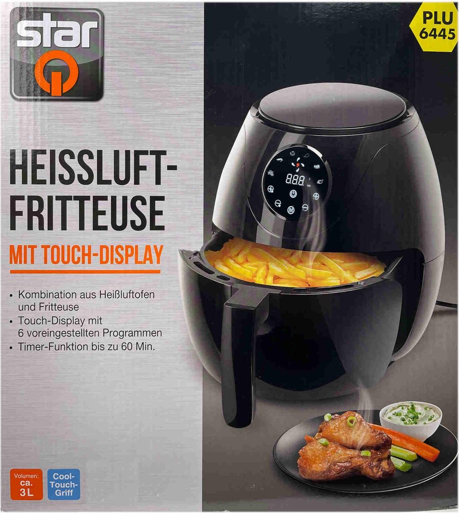 starQ HOT AIR Fryer 3.5 L Fritteuse, Kunststoffgehäuse, Produktbild 