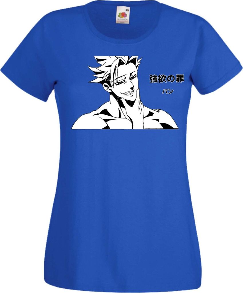 Damen T-Shirt Manga Anime The Seven Anime Deadly Manga Sins Meliodas 03 Seven Deadly Sins, Lady XL / Blau
