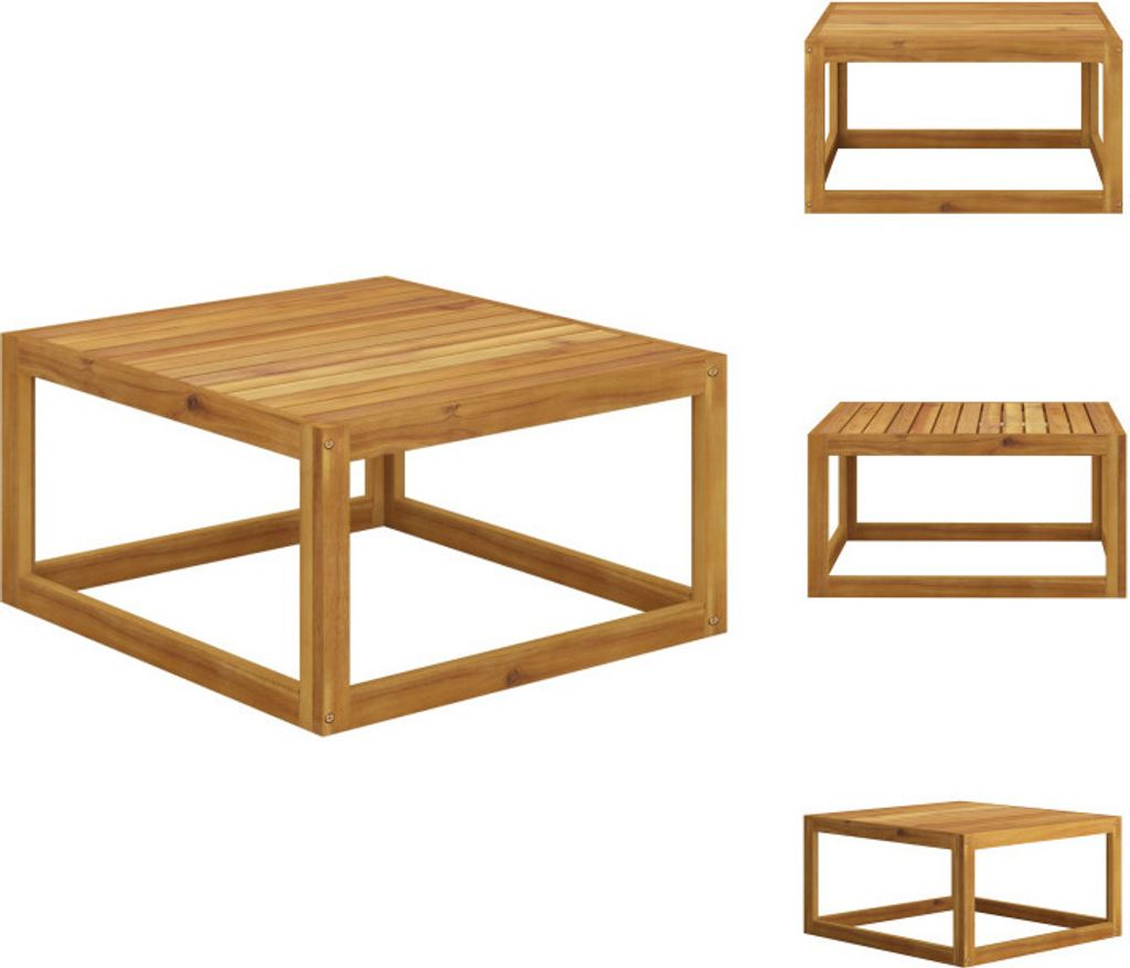 vidaXL Couchtisch 68x68x29 cm Massivholz Akazie - Gartensofaelemente