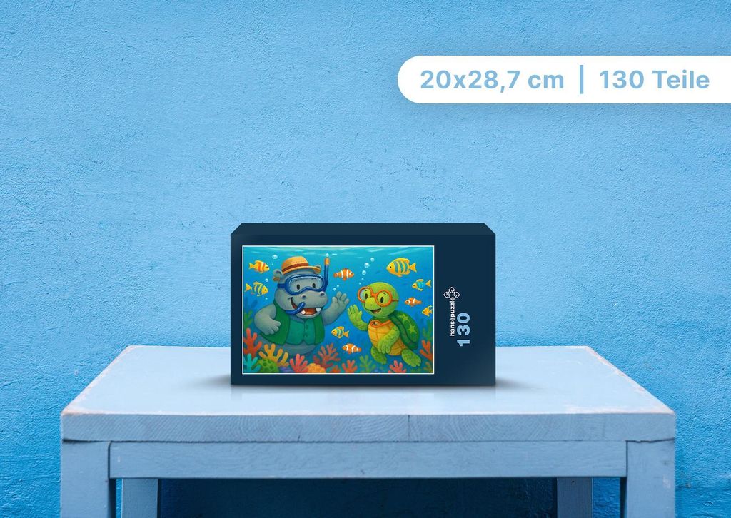 hansepuzzle 110718 - Sash und Taz Puzzle, 130 Teile, Kinder, 28,7 x 20,0cm mit hochwertiger Aufbewahrung, Kartonbox und wiederverschließbarem Beutel