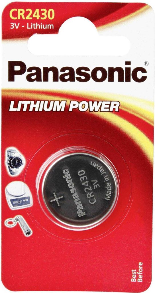 Pile bouton PANASONIC CR2430 carte lithium Image du produit 
