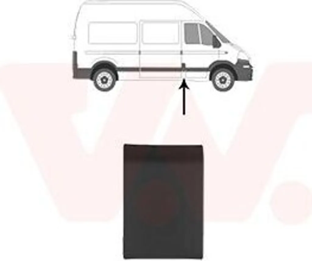 Protection de montant B VAN WEZEL 4388416 en ABS pour Master et NV400