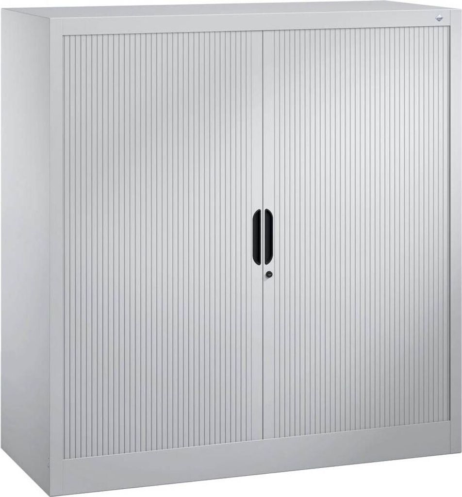 CP Omnispace Rollladenschrank silber 2 Fachböden 120,0 x 42,0 x 123,0 cm