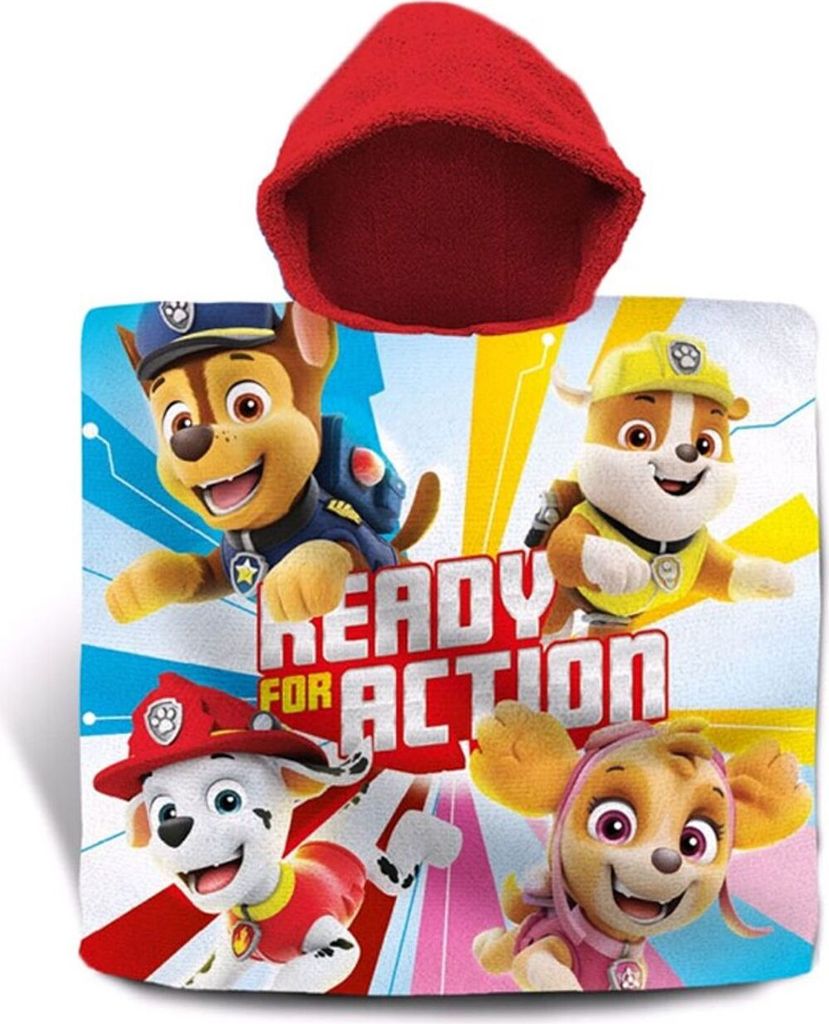 Pončo Paw Patrol Action s kapucí 60x120 cm