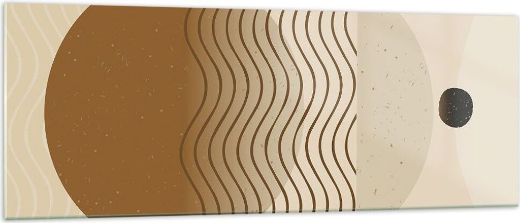 Bilder auf glas - Einteilig - Abstraktion Geometrie Minimalismus - 140x50cm - Glasbilder - Wandbilder - Bilder - Wanddekoration aus Glas - Glas Bil...